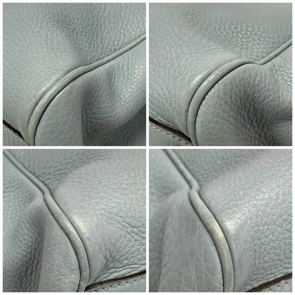 Auth GUCCI Bamboo Shopper 336032 Light Blue Brown Leather Bamboo - Tote Bag - Picture 16 of 16